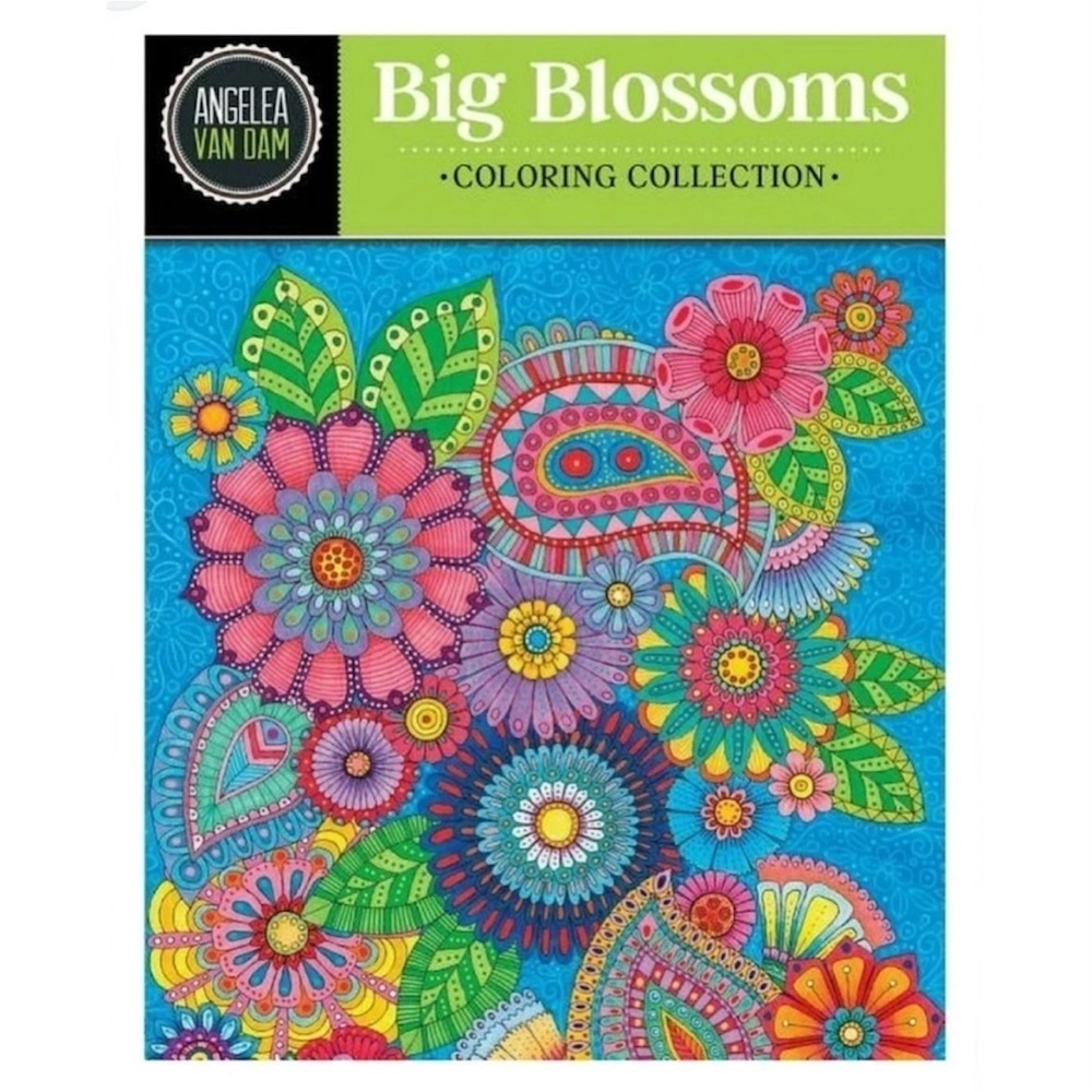 NWT 2 Pack Hello Angel Big Blossoms & Relaxing Patterns Adult Coloring Books